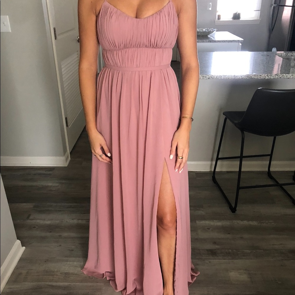 Azazie Yanelie Bridesmaid Dress in Dusty Rose
